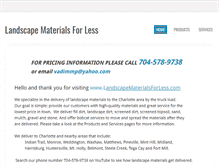 Tablet Screenshot of landscapematerialsforless.com